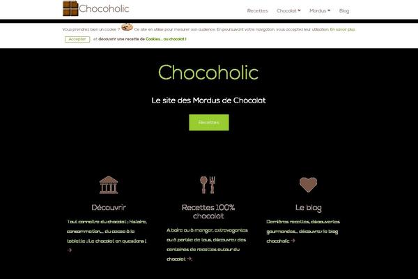 chocoholic.fr site used Chocoholic
