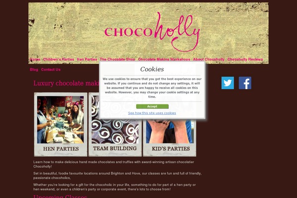 chocoholly.com site used Chocoholly