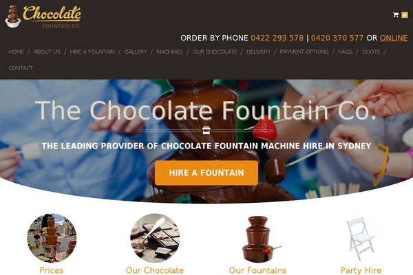 chocolatefountainco.com.au site used Cream-child