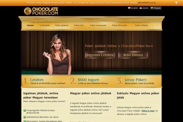chocolatepoker.hu site used Chocolatepokerhu