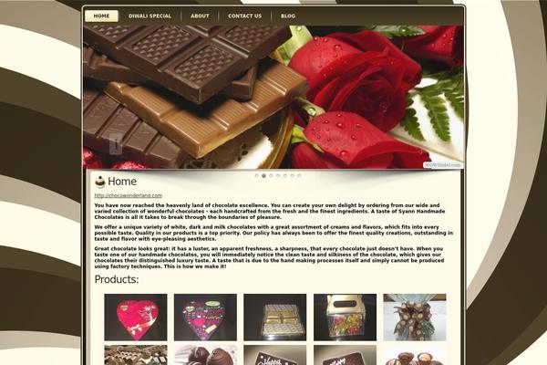 Chocolate theme site design template sample