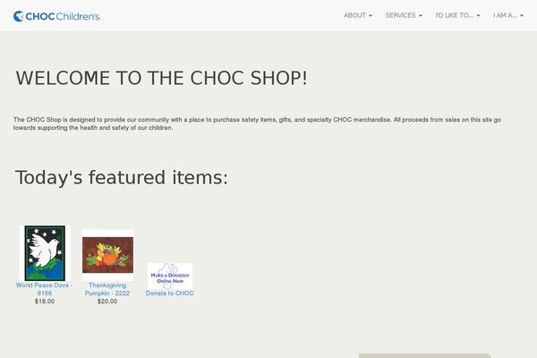 chocshop.org site used Choc-bootstrap-3