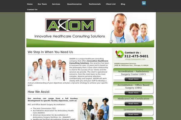 Axiom theme site design template sample