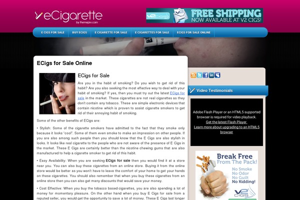 chooseecigarettes.com site used Ecigarette