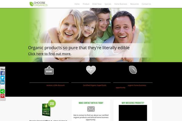 Organic theme site design template sample