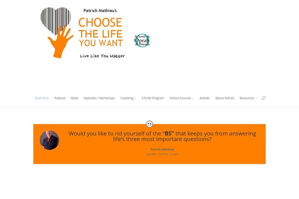 choosethelifeyouwant.com site used Divi_2