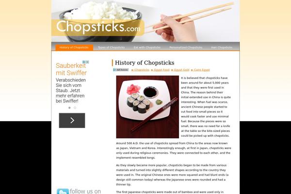 chopsticks.com site used Chopstickscom