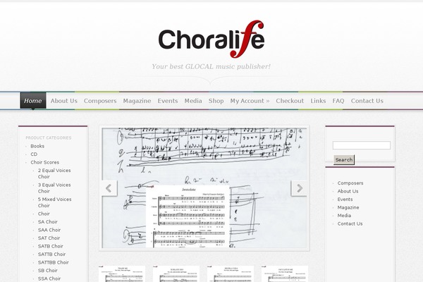 choralife.com site used Choralife-theme