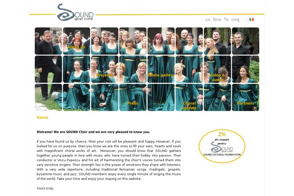 choralsound.ro site used Sound