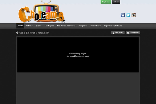 choteame.tv site used deTube