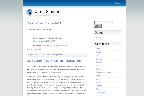 chris-sanders.org site used A Dream To Host
