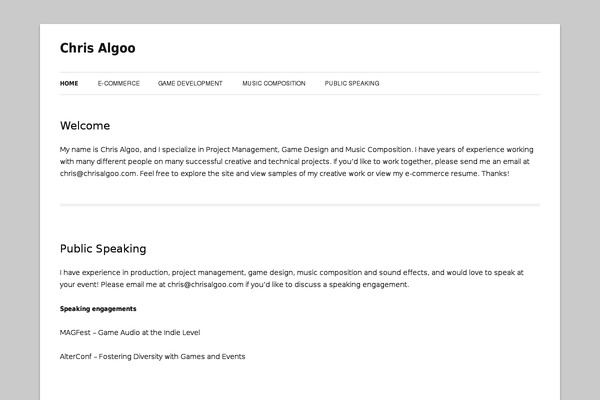 WordPress website example screenshot