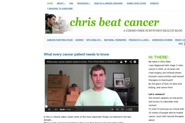 chrisbeatcancer.com site used Oceanwp-chris-beat-cancer