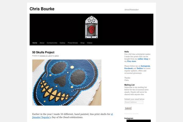 Twenty Ten theme site design template sample