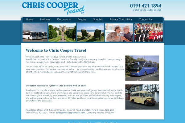 chriscoopertravel.com site used Chriscoopertravel