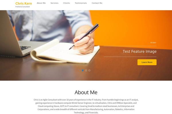 Business One Page theme site design template sample