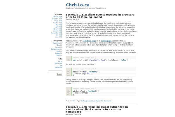 chrislo.ca site used Quicksand