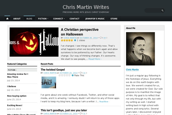 chrismartinwrites.com site used Nuevo-blog