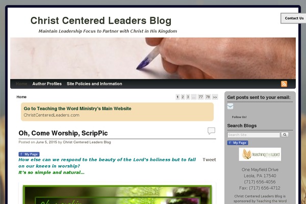 christcenteredleaders.org site used Weaver II pro