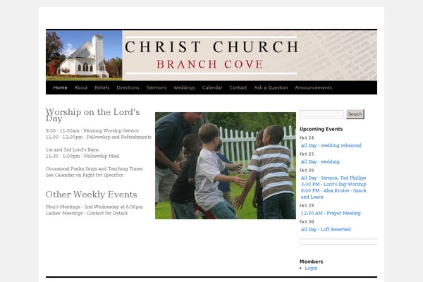 Christchurch theme site design template sample