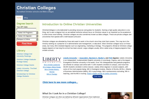 christiancolleges.org site used Bruised-ego