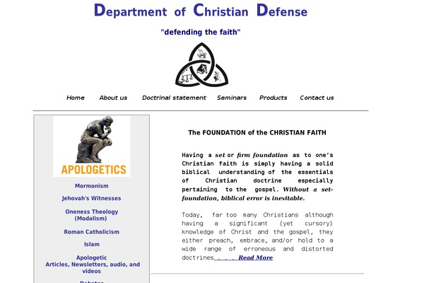 christiandefense.org site used Boldgrid-gridone