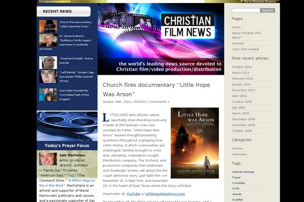 christianfilmnews.com site used Digitalpop