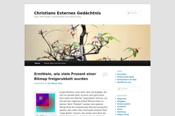 Twenty Eleven theme site design template sample