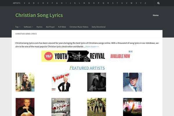 christiansong-lyrics.com site used Csl-child-theme