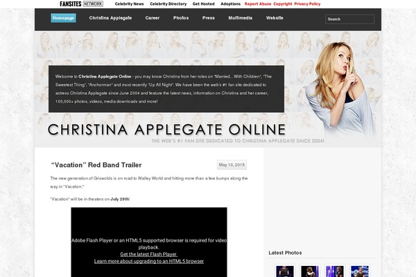 christina-applegate.com site used Ohmy_wordpress