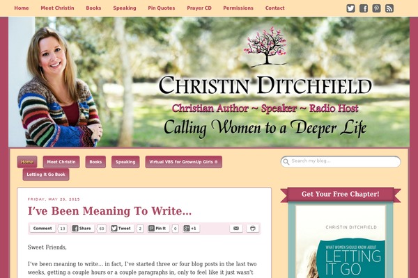 christinditchfield.com site used Clara-divi-child-theme