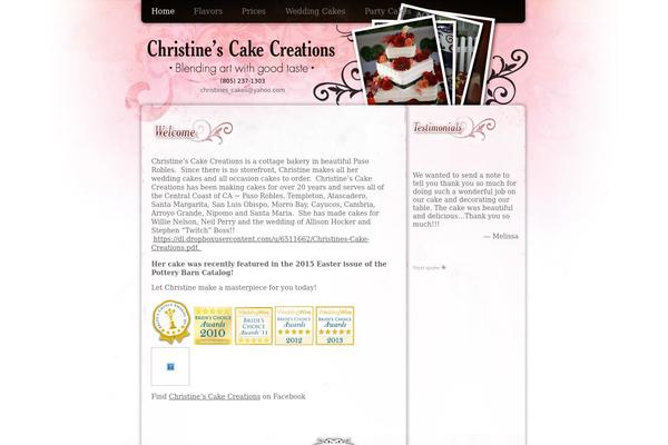 christinescakecreations.com site used Christines-cake-creations