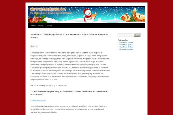 christmasquotes.co site used Twenty_ten_child