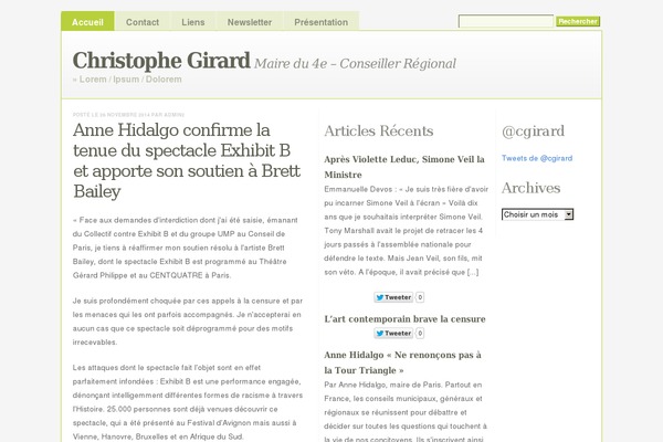 christophe-girard.fr site used Klean