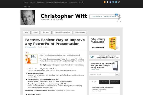christopherwitt.com site used Standard