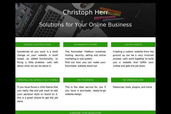 christophherr.com site used Genesis