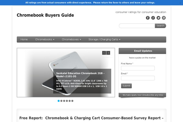 chromebookbuyersguide.com site used Social-review-theme