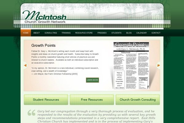 churchgrowthnetwork.com site used Mcintosh