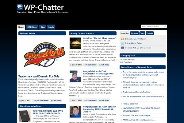 churchofbaseball.com site used Wp-chatter-prem