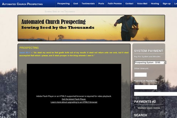 churchprospecting.com site used Adventureplus