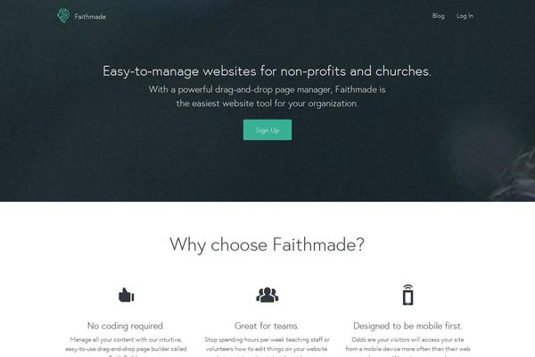 churchthemes.net site used Faithmade