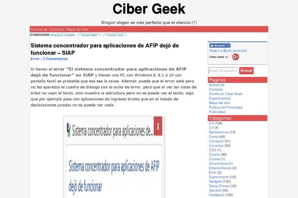 cibergeek.com site used Cibergeekv1