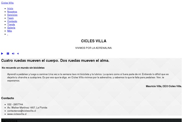 ciclesvilla.cl site used onetone