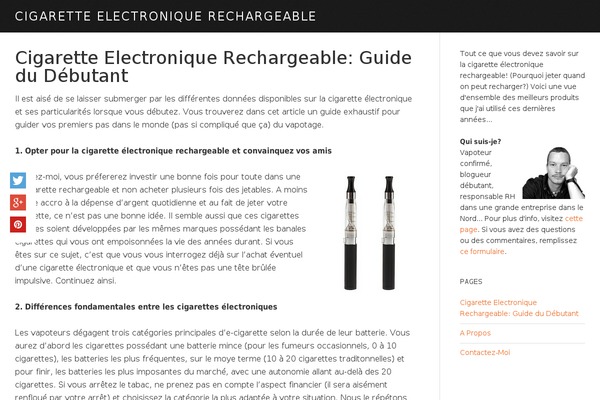 cigaretteelectroniquerechargeable.fr site used Eleven40 Pro