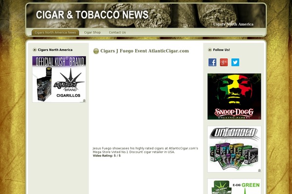 cigarsnorthamerica.com site used Cigars