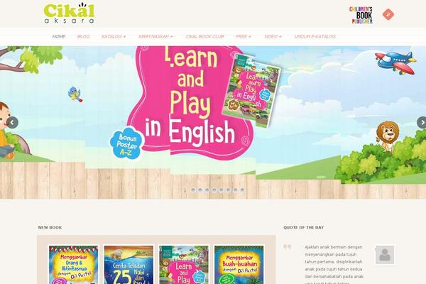 Kalium-child-bookstore theme site design template sample