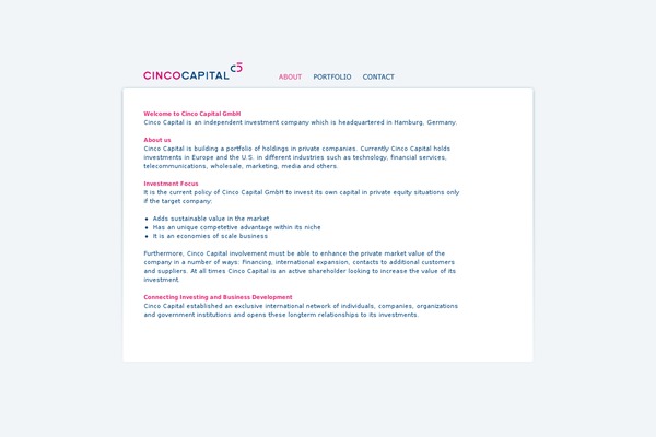 cinco-capital.com site used Cincocapital