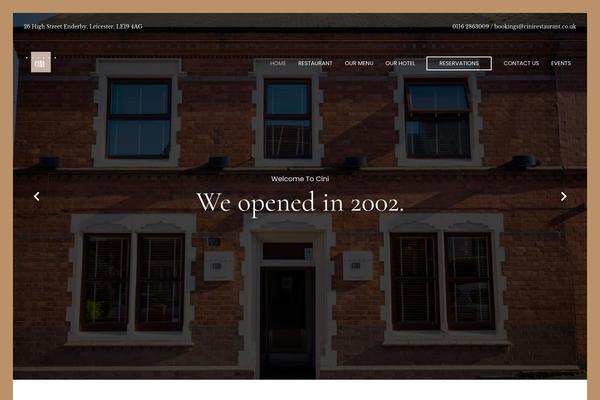 cinirestaurant.co.uk site used Korina