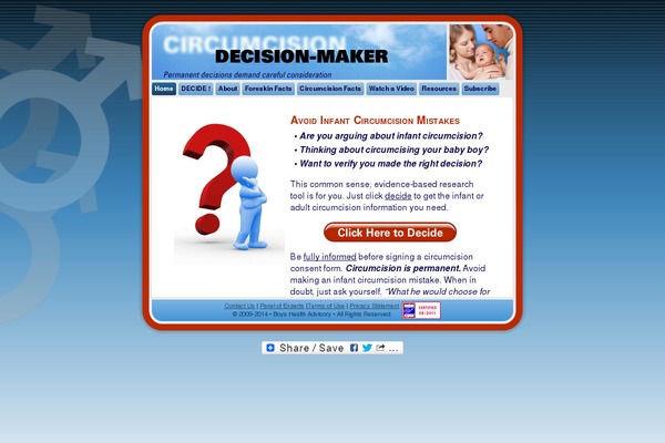 circumcisiondecisionmaker.com site used Cdm1