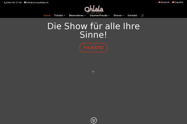 circusohlala.ch site used Ohlala-divi-child
